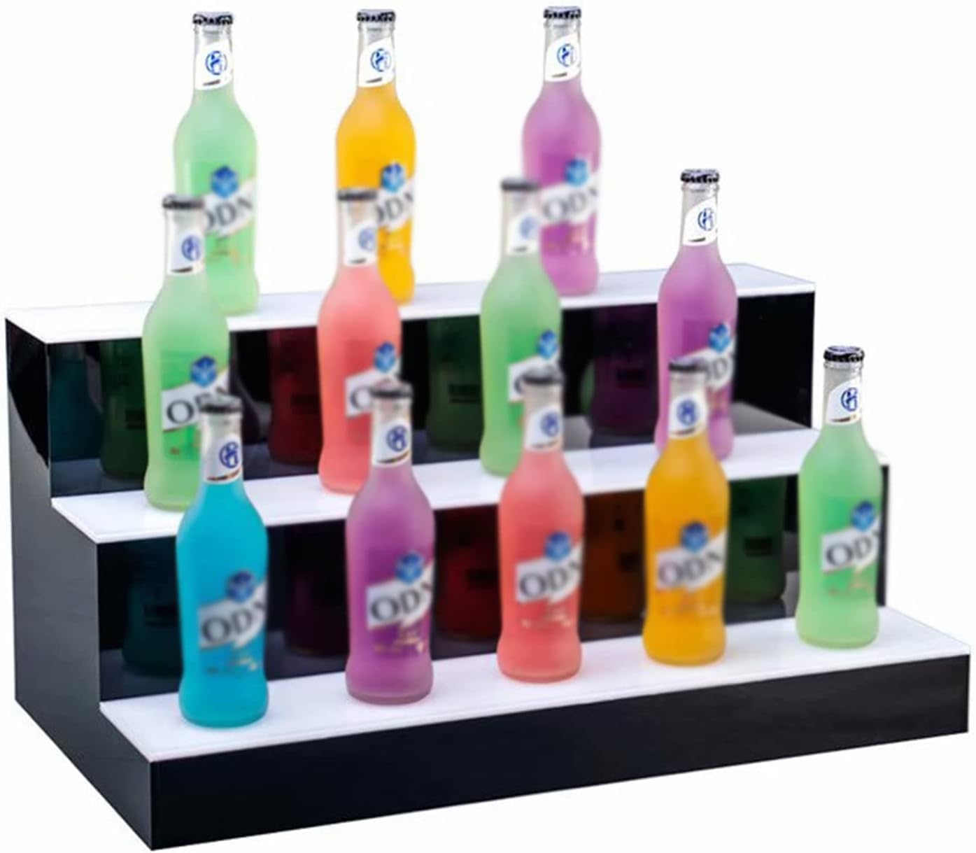 Amazon｜酒ボトルディスプレイシェルフ、照明付き酒棚、DIY照明付き